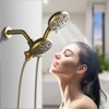 Cobbe 7 Settings Dual Shower Head and Tub Spout Shower Combo Kit with 59-Inch Hose 3-Handle Shower System Brushed Gold - 4 of 4