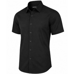 men's slim fit short sleeve dress shirt Slim Short Sleeve Cotton Stretch 1mx Dress Shirt