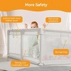 GOTGELIF 79"x63" 4-Panel Baby Playpen Spacious & Secure Foldable Playard - 4 of 4