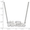 Black Bow Jewelry Sterling Silver Mississippi Rebels NCAA Necklace 18 Inch - 2 of 4