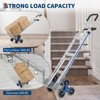 Aluminum Stair Climbing Cart, 600 lbs Load Capacity Hand Truck Dolly with Dual Handles, 6 Wheels & 2 Elastic Ropes, Multipurpose Stair Climber - 3 of 4
