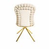 KIGFTSOD Set of 2 Velvet Dining Chairs - Gold Metal Legs, 360° Swivel, Upholstered Accent Chairs for Living, Dining & Kitchen - 4 of 4