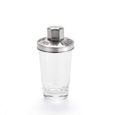 Royal Selangor Toolbar Collection Pewter & Glass Cocktail Shaker - Designer Liquor Mixer & Pourer for Mocktails