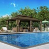 YARDSIGHT Aluminum Hardtop Gazebo with Double Roof, Galvanized Steel Canopy, Outdoor Curtains and Netting for Patio, Garden, Backyard, Deck & Lawn - 2 of 4