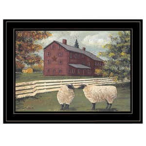"Hancock Sheep" By Pam Britton, Ready to Hang Framed Print, Black Frame - 1 of 1
