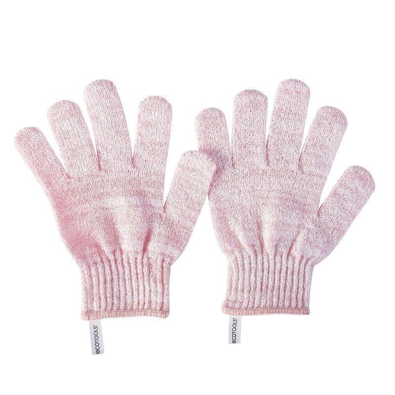 EcoTools Exfoliating Shower Gloves - Pink, 3 of 10