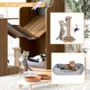 Gulches Mid-Century Modern Walnut Vintage Multi-use Cabinet With Cat scratcher Bed cat friendly furniture - 3 of 4