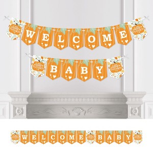 Big Dot of Happiness Little Pumpkin - Fall Baby Shower Bunting Banner - Party Decorations - Welcome Baby - 1 of 4