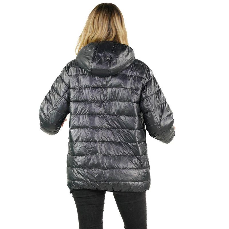 Members Only Women's Popover Puffer Oversized Jacket, 3 of 5