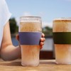 HOST Beer FREEZE Beer Glass Cups Set Drinking Glasses, Freezer Mugs with Gel Double Walled Cool Cups Plastic Multicolor 16oz Set of 4 - 3 of 4