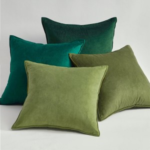 4pcs Set Soft Velvet Throw Pillow Covers Versatile for All Seasons - Perfect for Couch, Sofa & Bed Decor - 1 of 4