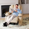 Acekool 22" Rocker Swivel Recliner Chair, Sponge-Filled Recliner with Side Pocket & Cup Holder, Comfy for Living Room, Bedroom, Nursery, Creamy - 2 of 4