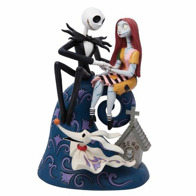 Jim Shore 8.0 Inch Spiral Hill Romance Skellington Sally Nightmare Christmas Figurines