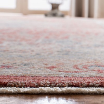 Kenitra Blue and Red Medallion Synthetic Area Rug 8' x 10'