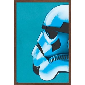 Trends International Star Wars: Archetype - Stormtrooper Helmet Framed Wall Poster Prints - 1 of 4