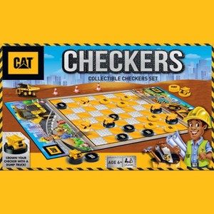 MasterPieces Officially licensed CAT - Caterpillar Checkers Board Game for Families and Kids ages 6 and Up - 1 of 4