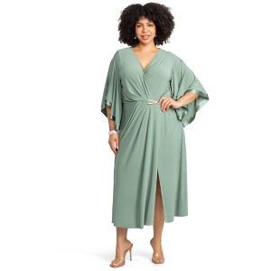 Catherines V-Neck Twist Maxi Dress - 1 of 4