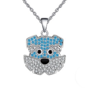 Schnauzer Dog Pendant Necklace for Women Sterling Silver Cz Ginger Lyne Collection - 1 of 4