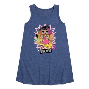 Girls' - LOL Surprise! - Neonlicious Graphic Sleeveless Aline Dress - 1 of 4