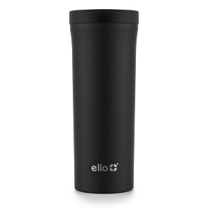 Arabica 18oz Stainless Steel Travel Mug Black - Ello: Double-Wall Coffee Tumbler, Hand Wash, Dishwasher-Safe Parts - 1 of 4