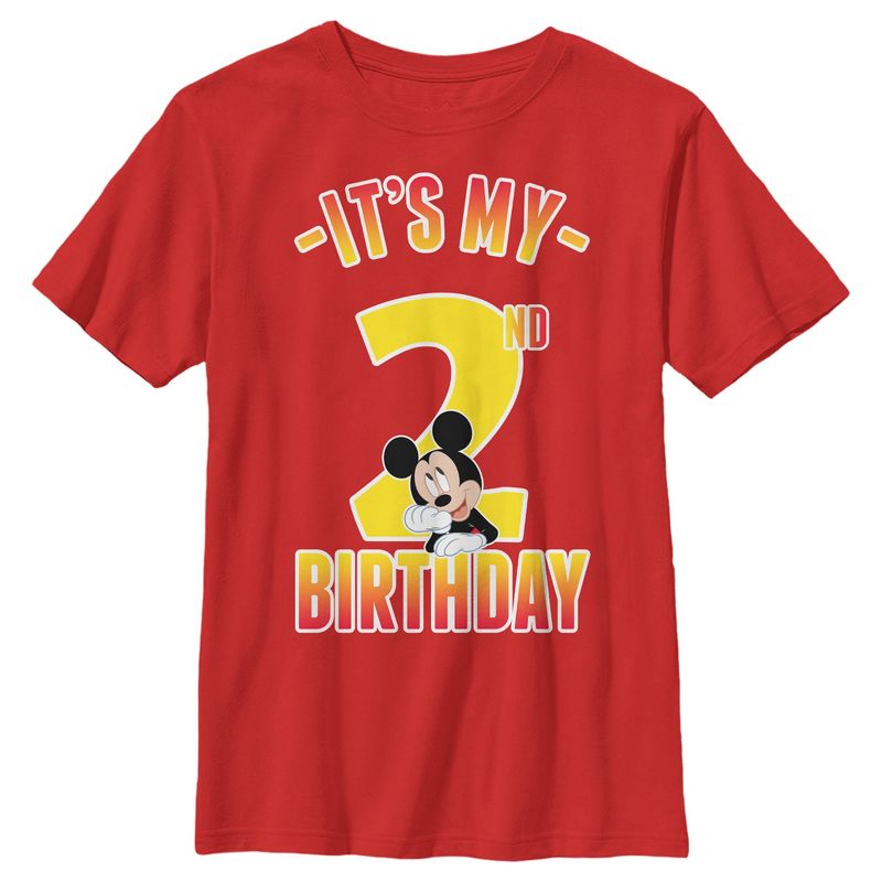 Boy's Mickey & Friends It's My 2nd Birthday T-Shirt, 1 of 5