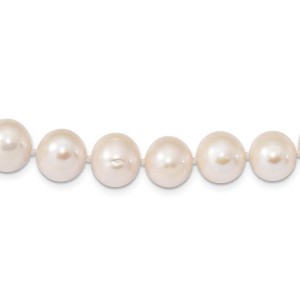 Black Bow Jewelry 12-13mm, White FWC Pearl & Sterling Silver Clasp Necklace, 18 Inch - 1 of 3