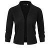 Women's 3/4 Sleeve Open Front Cropped Cardigan Sweater Lightweight Knit Short Bolero Shrugs - 3 of 4