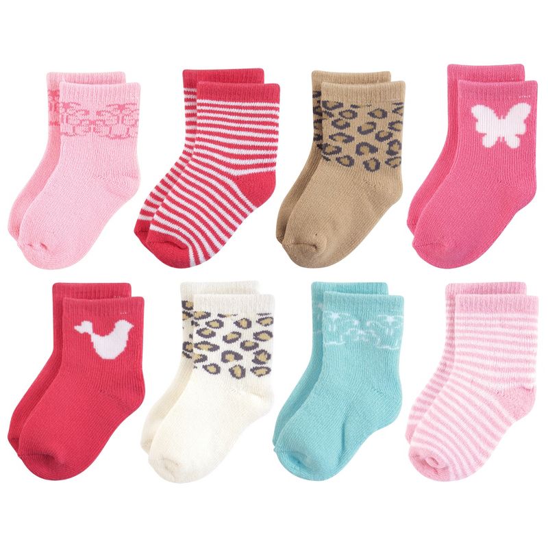 Luvable Friends Baby Girl Fun Essential Socks, Whimsical, 1 of 3