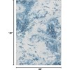 Washable Abstract Area Rug, Soft Foldable Non-Slip Modern Carpet, Stain Resistant Floor Mat for Bedroom Dining Room - 3 of 4