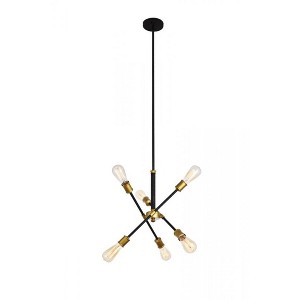 Elegant Lighting Axel 6 Lights Black Pendant - 1 of 4