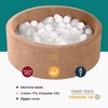 MeowBaby 35 by 11.5 Inches Soft Round Foam Ball Pit with 200 Full Foam, 2.75 Inch Balls & Zippered Covered, Marsala Red: Burgundy/Gold/White/Beige - 4 of 4