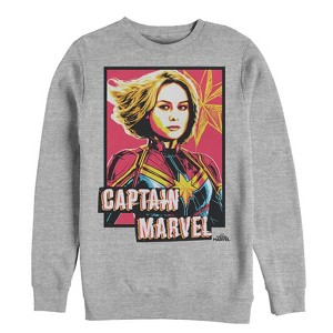 Men's Marvel Captain Marvel Artistic Portrait Sweatshirt - 1 of 3