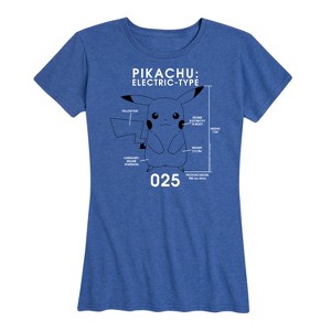 Women's - Pokémon - Pikachu Electric-Type Short Sleeve Graphic T-Shirt - 1 of 4