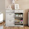 SKRAN Modern Shoe Cabinet with Flip Drawers, Freestanding Shoe Organizer with Adjustable Shelf, Narrow Shoe Rack Cabinet for Entryway,Foyer,Hallway - 2 of 4