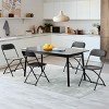 SEVOBAL Folding Chair 4 Pack Indoor Outdoor Portable Stackable Foam Cushion for Events Offices Weddings Picnics Restaurants, Black, 17.5"*18.1"*31.2" - 2 of 4