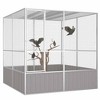 vidaXL Bird Cage Anthracite Galvanized Steel Large Bird Cage - Anthracite 43.7" x 42.1" x 83.3" - 2 of 4