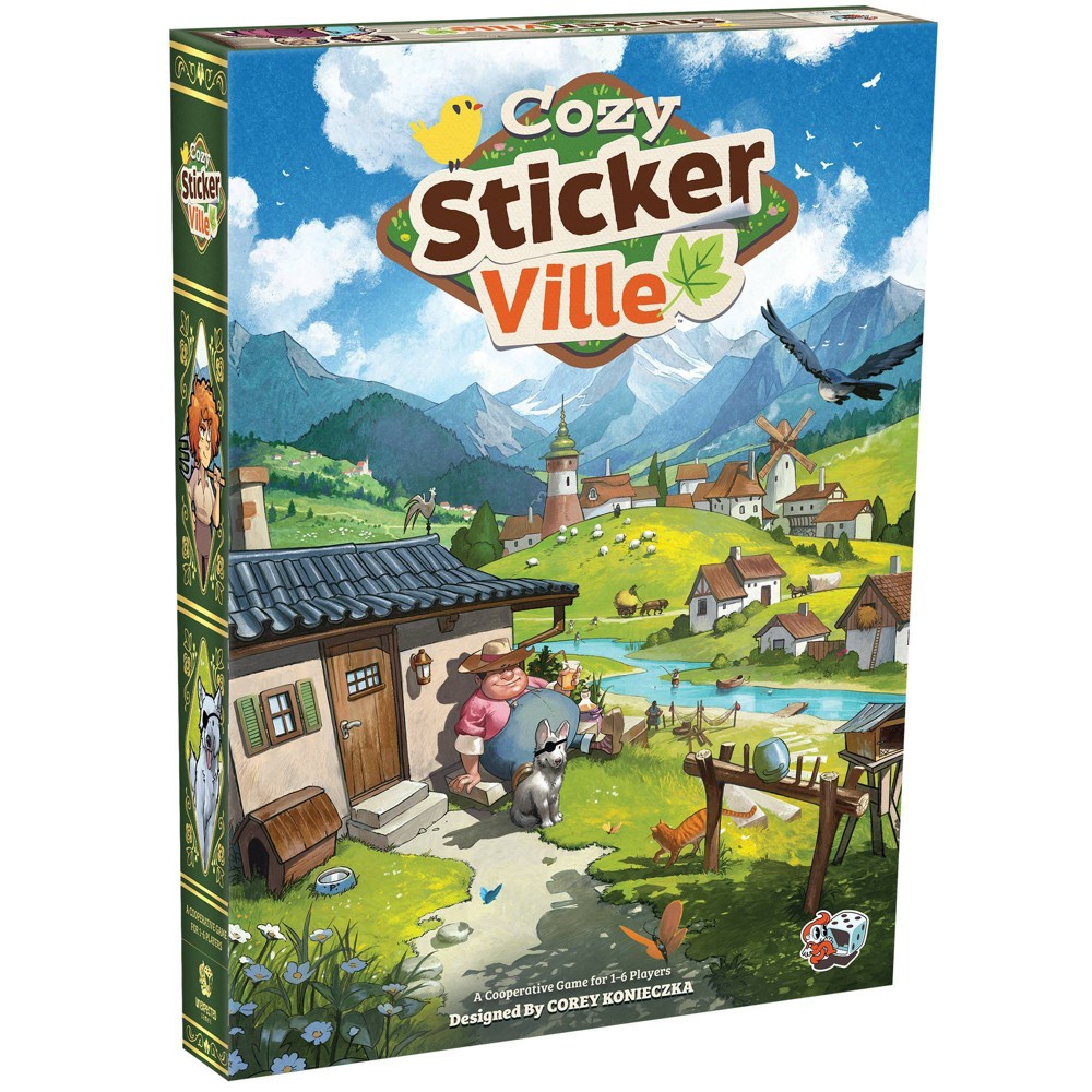 Asmodee Cozy Stickerville Board Game