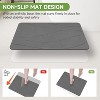 Zevemomo Diatomaceous Earth Bath Mat, 23.6"x15.4" Absorbent Stone Shower Mat for Bathroom, Quick Drying Non-Slip Bathroom Floor Mat in Dark Grey - 4 of 4