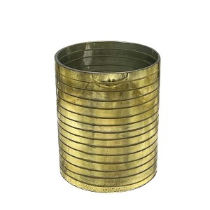 Essential Decor & Beyond Cylinder Glass Gold Metallic Decorative Vase - 1 of 1