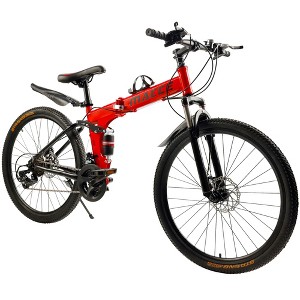 Topteng 27 Speed 26 inches Folding Bike Mountain Bicycle with Cup Holder - 1 of 4