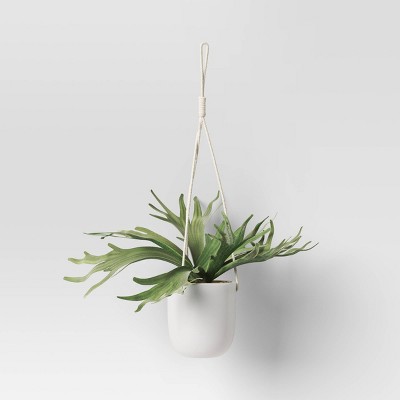 12" Hanging Staghorn Fern Artificial Plant - Threshold™