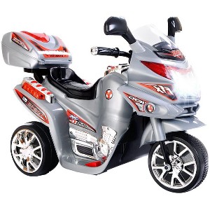 Infans Ride On Motorcycle, 6V Battery Powered 3 Wheels Electric Bicycle, Ride On Vehicle with Music, Horn, Headlights for Kids (Gray) - 1 of 4