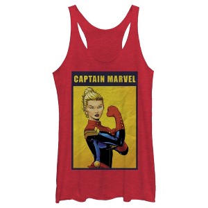 Women's Marvel Captain the Riveter Racerback Tank Top - 1 of 3