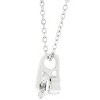 Slickblue Classic Solitaire Round Cubic Zirconia Pendant Necklace for Women, Rhodium Plated, 16” Chain - 2 of 3