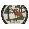 Earth Rugs New Hampshire Moose Printed Round Jute Trivet – 10" Rustic Wildlife Accent with Heat-Resistant Natural Braided Design - 2 of 3