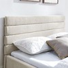 CAVINAS Queen Size Cushioned Bed Frame, Comfortable Upholstered Platform Beds with Headboard and Solid Bed Frame - 3 of 4