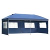 DSVIMOY Canopy Tent, Party Tent with 4 Sidewalls, 3 Height Adjustable, Outdoor Canopy Tent for Weddings, Navy Blue, 192"*116.4"*111.6" - 4 of 4