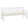 Aghana Digitals Cream Oxford Fabric Garden Bench Cushion - Weather-Resistant, Breathable, Secure - 3 of 4
