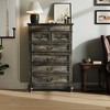 7 Drawers Dresser for Bedroom, Farmhouse 50" Tall Wood Chest of Drawers with Rustic Handle - 3 of 4