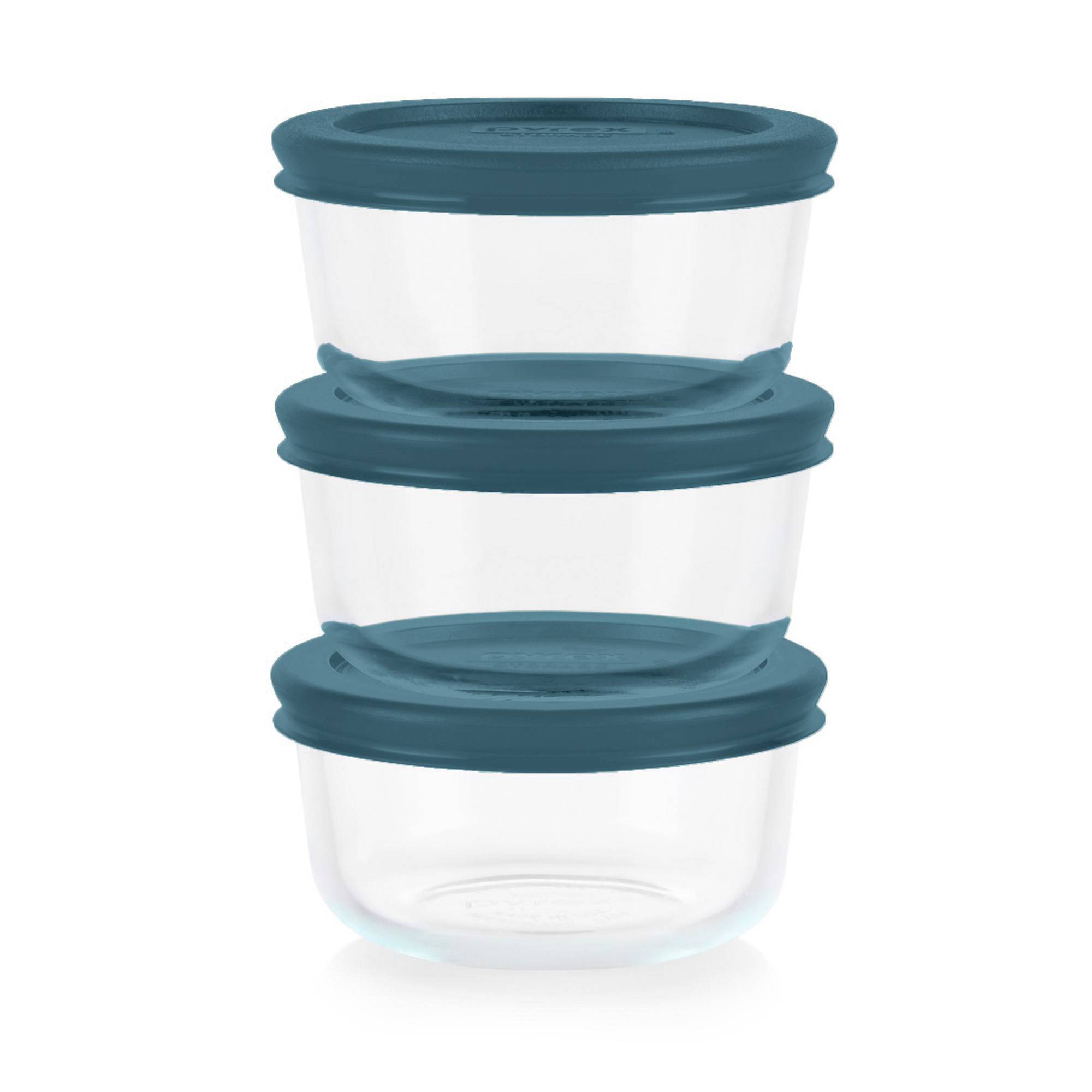 Pyrex 6pc 1c Round Food Storage Container Set Tarragon
